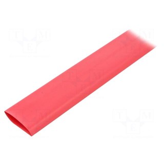 Heat shrink sleeve | glueless | 3: 1 | 24mm | L: 1.2m | red | polyolefine