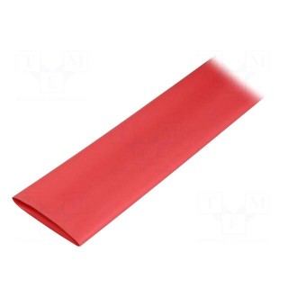 Heat shrink sleeve | glueless | 3: 1 | 39mm | L: 1.2m | red | polyolefine