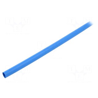 Heat shrink sleeve | glueless | 3: 1 | 9mm | L: 1.2m | blue | polyolefine