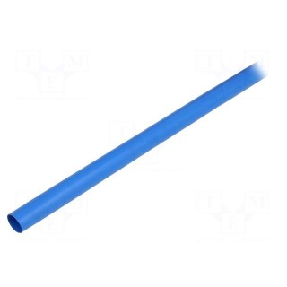 Heat shrink sleeve | glueless,flexible | 2: 1 | 12.7mm | L: 1.2m | blue