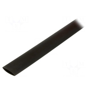 Heat shrink sleeve | glueless,flexible | 2: 1 | 19mm | L: 1.2m | black