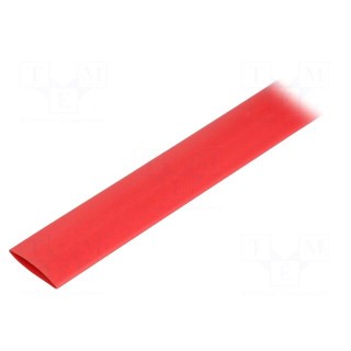 Heat shrink sleeve | glueless,flexible | 2: 1 | 19mm | L: 1.2m | red