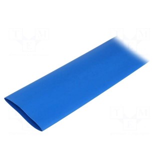 Heat shrink sleeve | glueless,flexible | 2: 1 | 38.1mm | L: 1.2m | blue