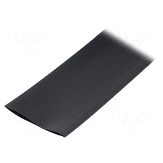 Heat shrink sleeve | flexible | 2: 1 | 51mm | L: 10m | black | polyolefine