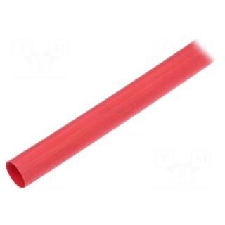 Heat shrink sleeve | glueless,flexible | 2: 1 | 6.4mm | L: 1.2m | red