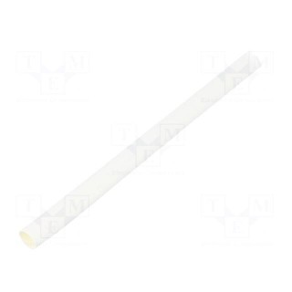 Heat shrink sleeve | glueless,flexible | 2: 1 | 6.4mm | L: 10m | white