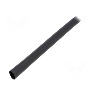 Heat shrink sleeve | flexible | 2: 1 | 9.5mm | L: 1.2m | black | 5pcs.