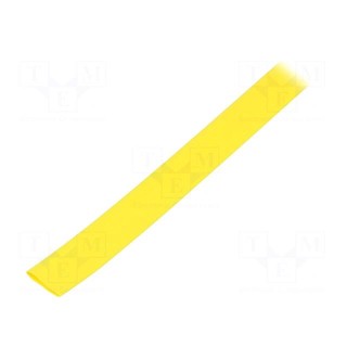 Heat shrink sleeve | glueless,flexible | 2: 1 | 9.5mm | L: 10m | yellow