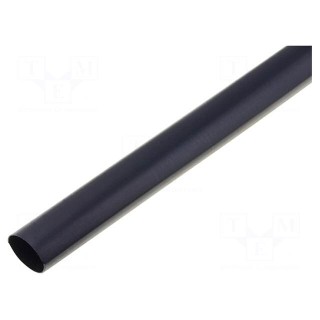 Heat shrink sleeve | glueless | 2: 1 | 4.8mm | L: 1m | black | polyolefine