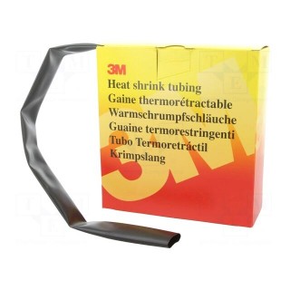 Heat shrink sleeve | glueless,thin walled | 2: 1 | 19mm | L: 5m | black