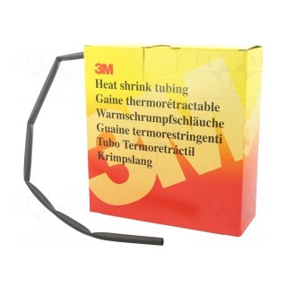 Heat shrink sleeve | glueless,thin walled | 2: 1 | 6.4mm | L: 9m | black