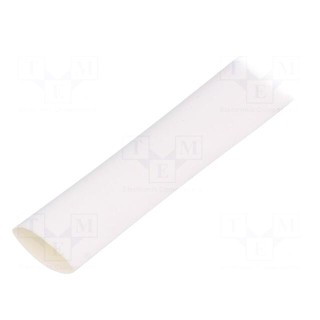 Heat shrink sleeve | thin walled | 3: 1 | 12mm | L: 30m | white