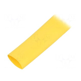 Heat shrink sleeve | thin walled | 3: 1 | 12mm | L: 30m | yellow