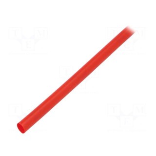 Heat shrink sleeve | thin walled | 3: 1 | 6mm | L: 1m | red
