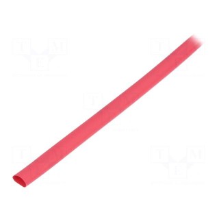 Heat shrink sleeve | thin walled | 3: 1 | 6mm | L: 30m | red | -55÷135°C