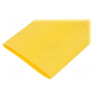 Heat shrink sleeve | thin walled,flexible | 2: 1 | 19mm | yellow