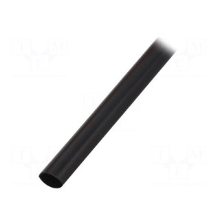 Heat shrink sleeve | thin walled,glued | 4: 1 | 8mm | L: 1m | black
