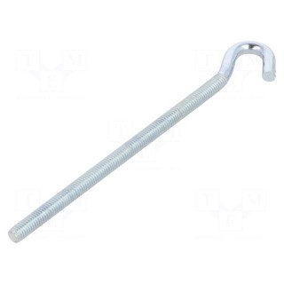 Hook | angular | steel | zinc | Thread len: 116mm | Overall len: 140mm