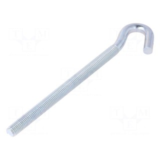 Hook | angular | steel | zinc | Thread len: 135mm | Overall len: 180mm