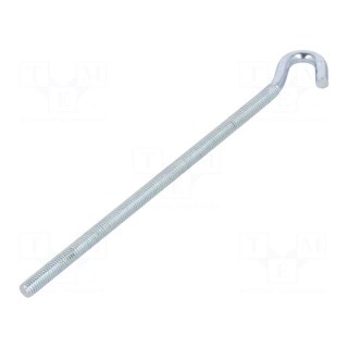 Hook | angular | steel | zinc | Thread len: 146mm | Overall len: 170mm