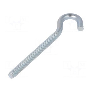 Hook | angular | steel | zinc | Thread len: 80mm | Overall len: 120mm