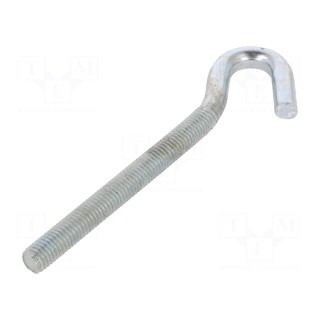 Hook | angular | steel | zinc | Thread len: 95mm | Overall len: 140mm