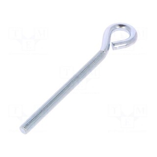 Hook | ring | steel | zinc | Thread len: 100mm | Overall len: 140mm