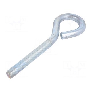 Hook | ring | steel | zinc | Thread len: 110mm | Overall len: 210mm