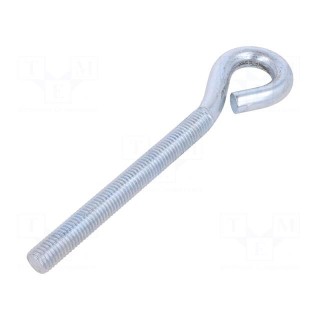 Hook | ring | steel | zinc | Thread len: 112mm | Overall len: 170mm