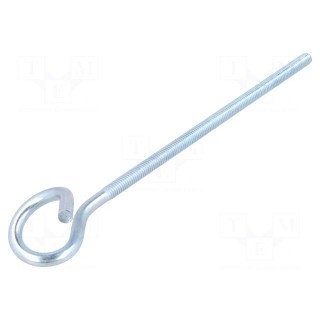 Hook | ring | steel | zinc | Thread len: 125mm | Overall len: 170mm