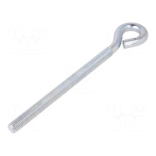 Hook | ring | steel | zinc | Thread len: 157mm | Overall len: 215mm