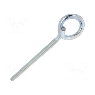 Hook | ring | steel | zinc | Thread len: 180mm | Overall len: 260mm