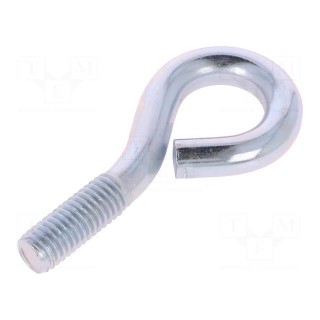 Hook | ring | steel | zinc | Thread len: 20mm | Overall len: 60mm