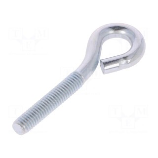 Hook | ring | steel | zinc | Thread len: 31mm | Overall len: 60mm