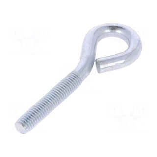 Hook | ring | steel | zinc | Thread len: 40mm | Overall len: 80mm