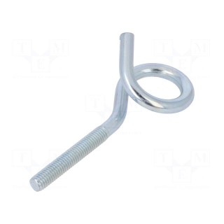 Hook | ring | steel | zinc | Thread len: 45mm | Overall len: 100mm