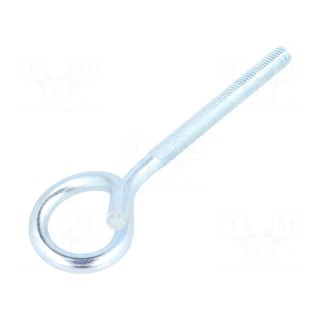 Hook | ring | steel | zinc | Thread len: 55mm | Overall len: 100mm