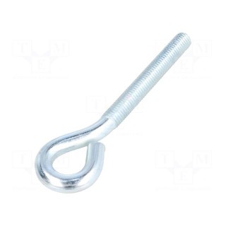 Hook | ring | steel | zinc | Thread len: 72mm | Overall len: 120mm
