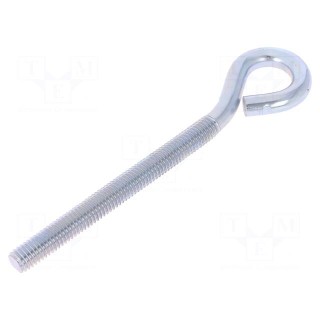 Hook | ring | steel | zinc | Thread len: 80mm | Overall len: 120mm