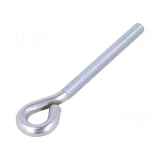 Hook | ring | steel | zinc | Thread len: 92mm | Overall len: 140mm