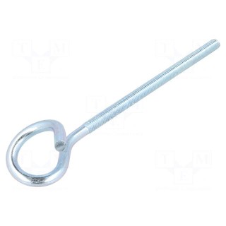 Hook | ring | steel | zinc | Thread len: 95mm | Overall len: 140mm
