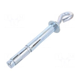 Hook | ring,with a anchor | steel | zinc | Thread len: 132mm