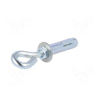 Hook | ring,with a anchor | steel | zinc | Thread len: 72mm