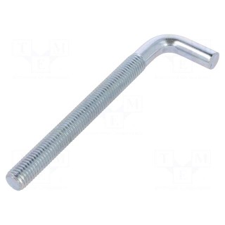 Hook | straight | steel | zinc | Thread len: 110mm | Overall len: 140mm