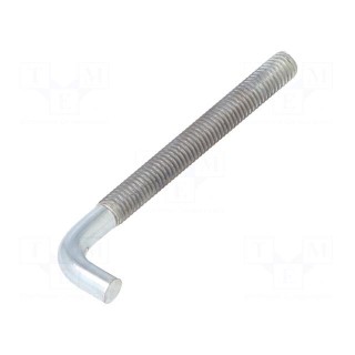 Hook | straight | steel | zinc | Thread len: 54mm | Overall len: 70mm