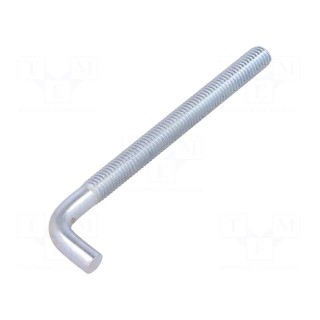 Hook | straight | steel | zinc | Thread len: 78mm | Overall len: 100mm