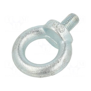 Lifting eye bolt | M12x20 | Head: eye | steel | zinc | DIN 580 | Ø: 30mm