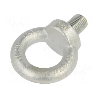 Lifting eye bolt | M30x45 | Head: eye | steel | zinc | DIN 580 | Ø: 60mm