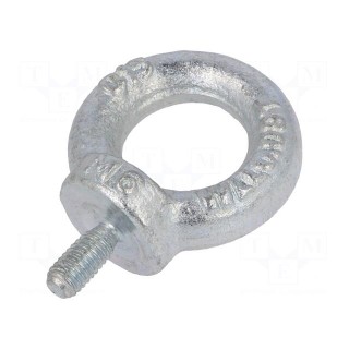 Lifting eye bolt | M6x13 | DIN: 580 | Head: eye | none | steel | zinc | 20mm