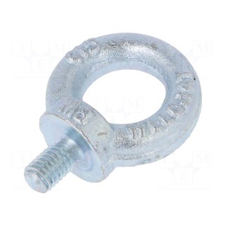 Lifting eye bolt | M8x13 | Head: eye | steel | zinc | DIN 580 | 20mm